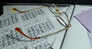 Glasses 3 (s) One pair of reading glasses at my computer desk