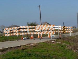 Road closed due to water damage