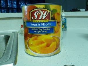 Peaches (2) A 6-pound can of peaches