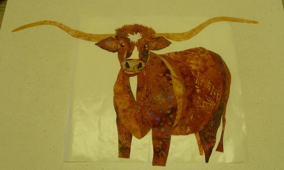 The Longhorn applique, all pieces shown together