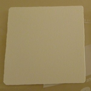 A blank, white Zentangle tile