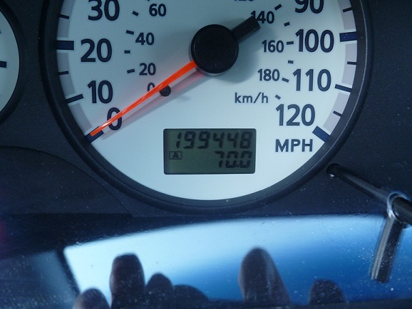 Odometer reading of 199,448 miles