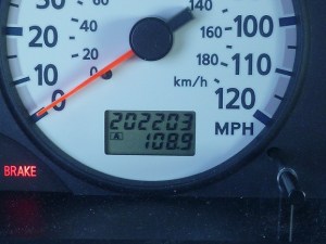 Happy Photos (3) My vehicle odometer with 202,203 miles