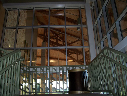 A stairway at the Palmer Events Center, Austin, Texas