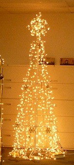 A Christmas tree of lights