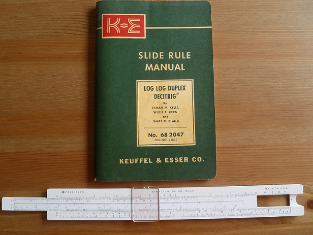 A slide rule and instruction book