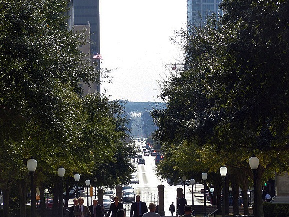 Looking south down Congress Avenue