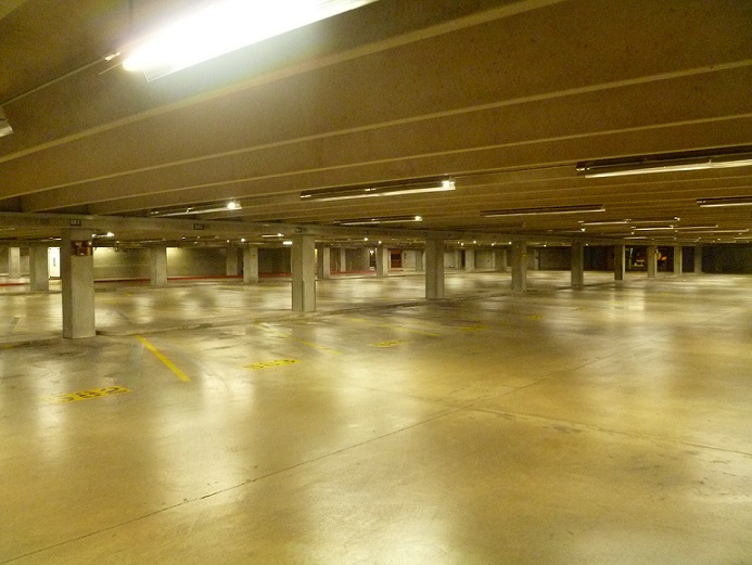 Empty parking garage