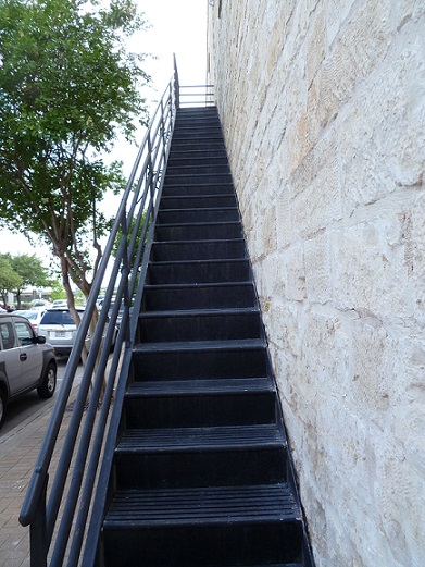 An outdoor staircase
