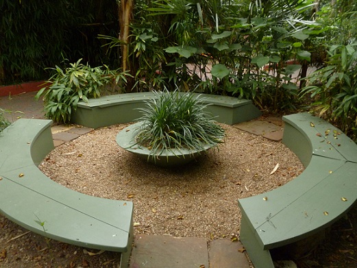 A meditation area at Casa de Luz