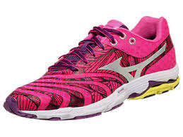 Mizuno running shoes: pink with black Zentangle decoration