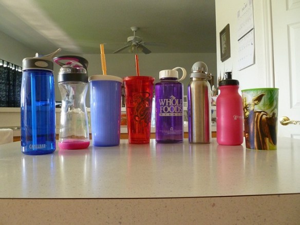 Several water containers