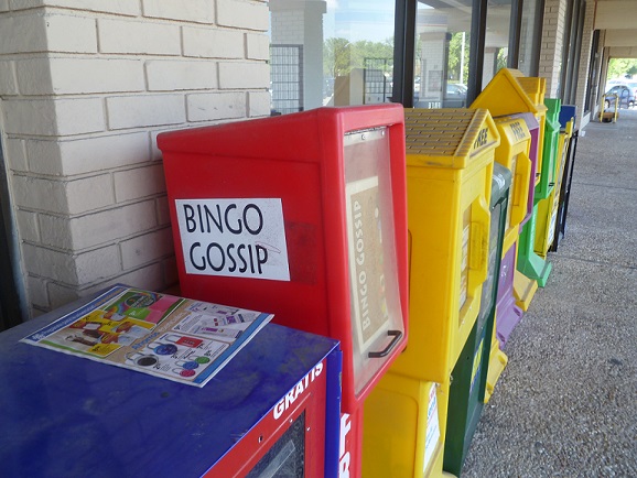 Bingo Gossip newspaper container
