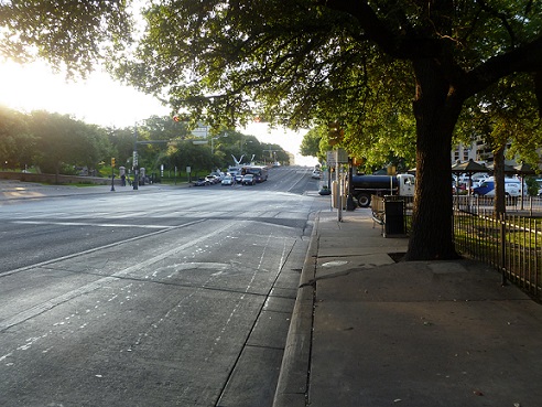 Corner without a city bus