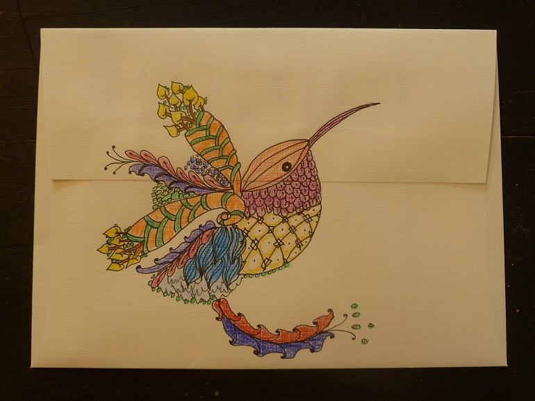 Zentangle Hummingbird