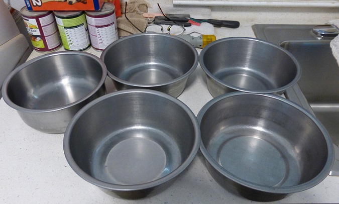 Dog food bowls