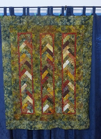 Serged French Braid quilt top