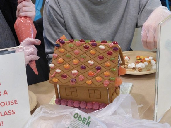 Gingerbread house with jelly beans