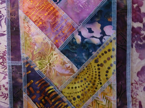 Back of the serged quilt top