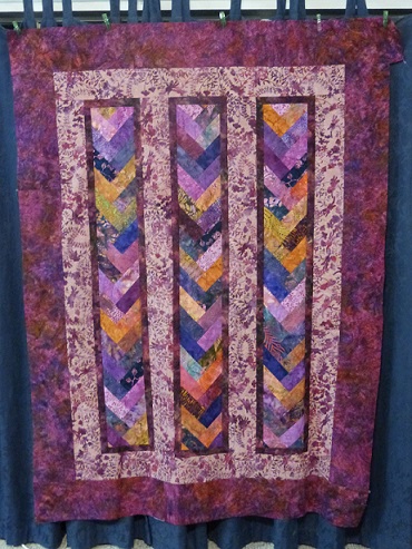 Quilt top with French Braid pattern