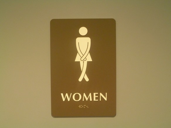 A sign for the women's restroom