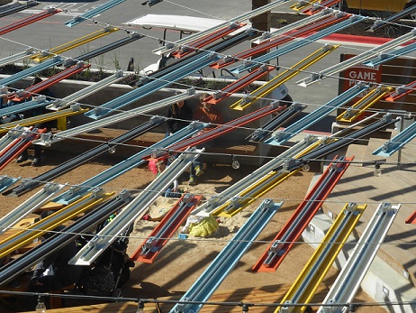 Outdoor seating at Whole Foods Market at the Domain