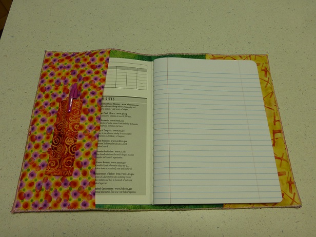 Composition book inserted