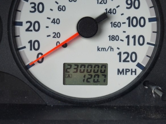 Mileage of my vehicle at 230,000 miles
