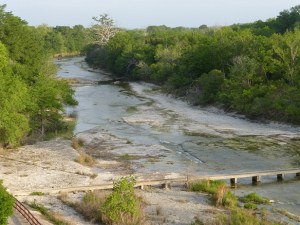 The Guadalupe River running through Kerrville, Texas