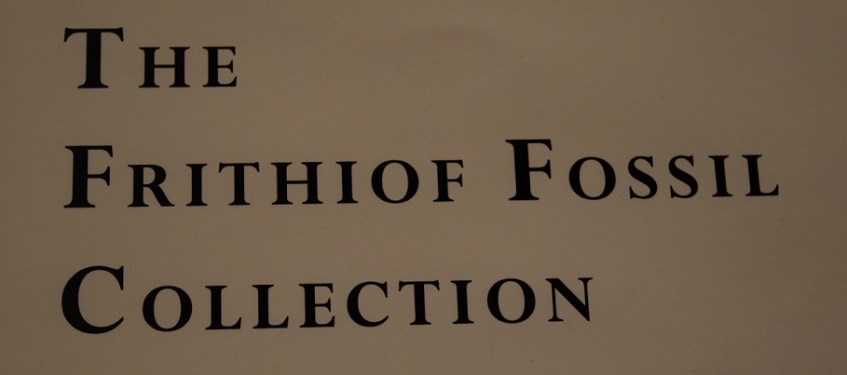 Sign for the Frithiof Fossil Collection