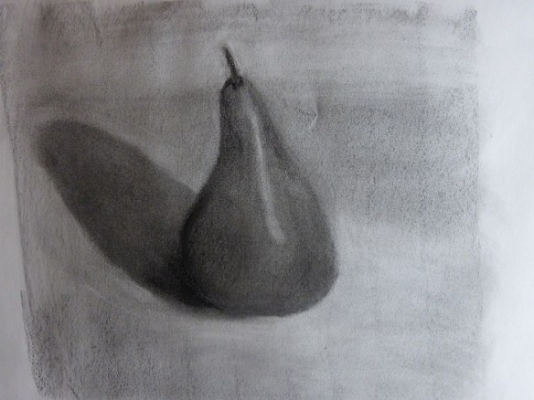 First sketch of the red pear