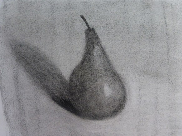 My second effort at sketching the red pear.  A better result.
