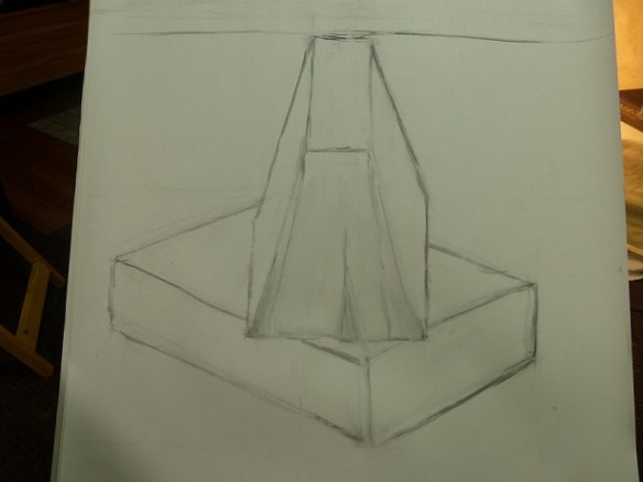 Sketched books, an exercise in perspective