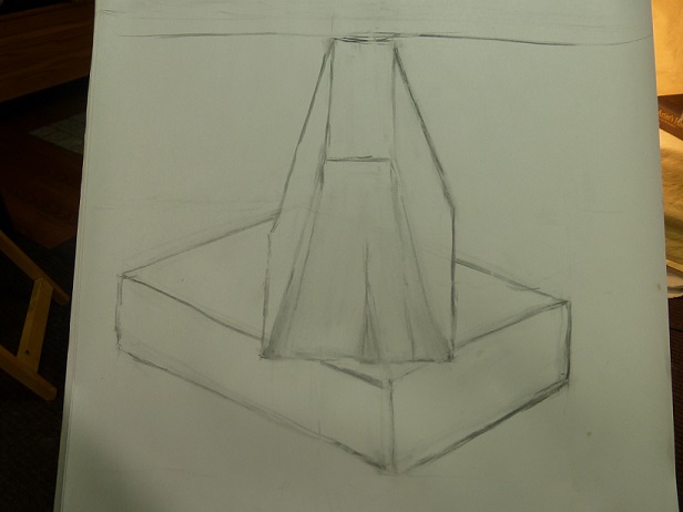 Sketched books, an exercise in perspective