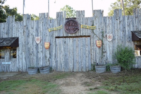 The wooden gates, entrance into Sherwood Forest