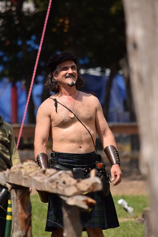 A man dressed as Robin Hood of Sherwood Forest