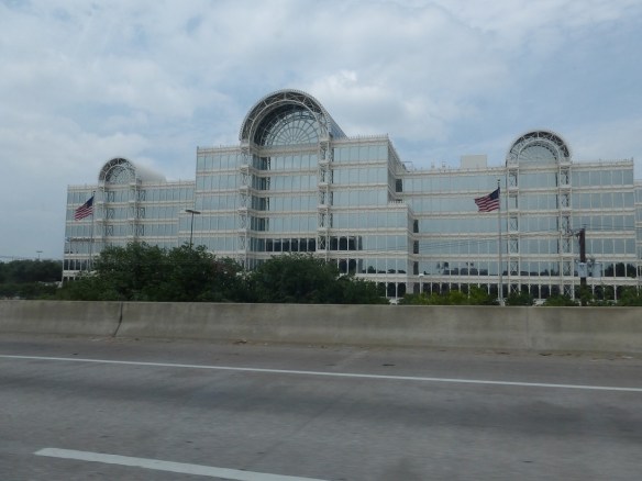 The Infomart building in Dallas, Texas, mostly glass