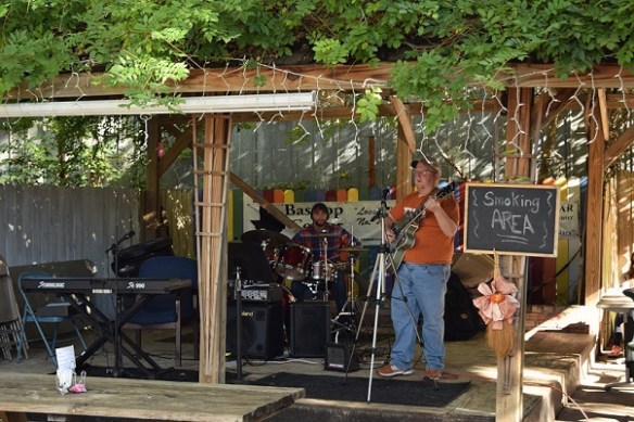 A live band playing music at 9:30 a.m.