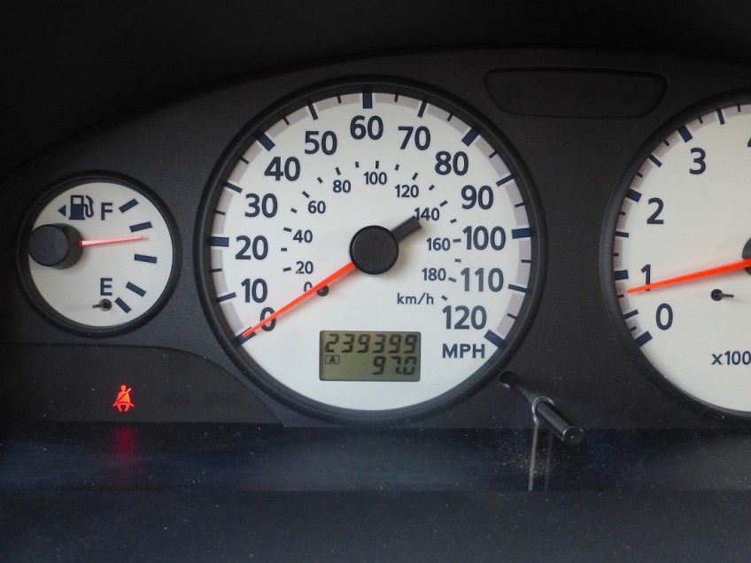 The mileage display of 239,399