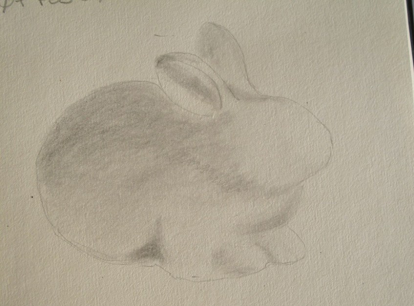 A sketch of a ceramic rabbit
