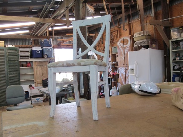 White wooden chair