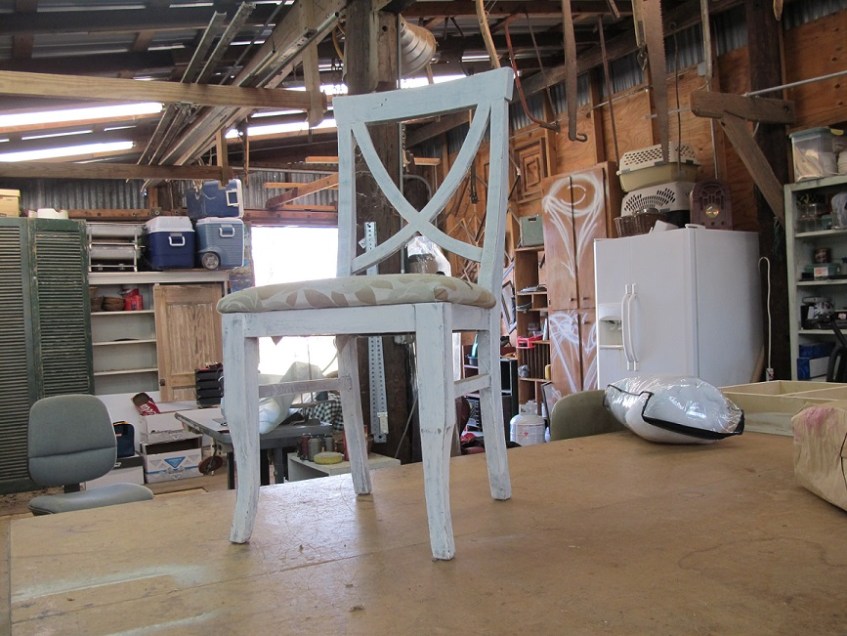 White wooden chair