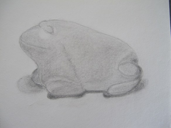 Sketch of a stone frog