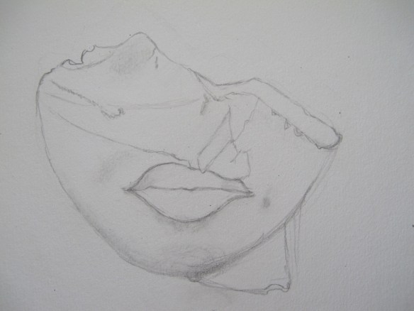 Sketch of the Fragment of a Queen's Face from the Metropolitan Museum of Art