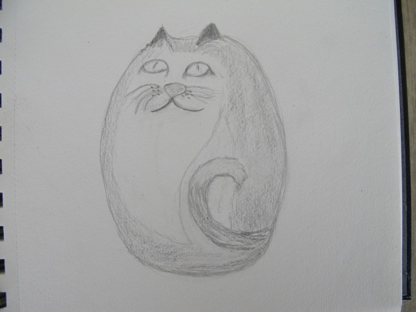Sketch of the cat trinket
