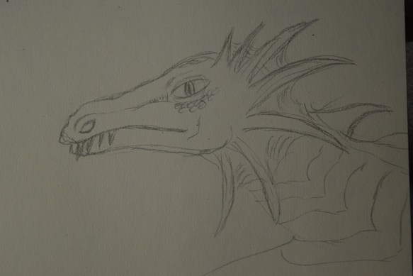 My first sketch of a dragon
