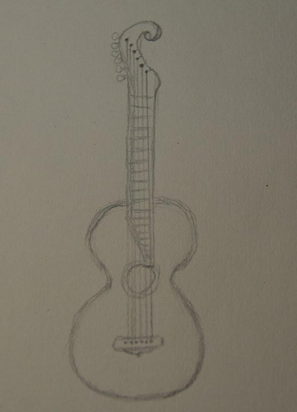 Sketch of a Martin Guitar
