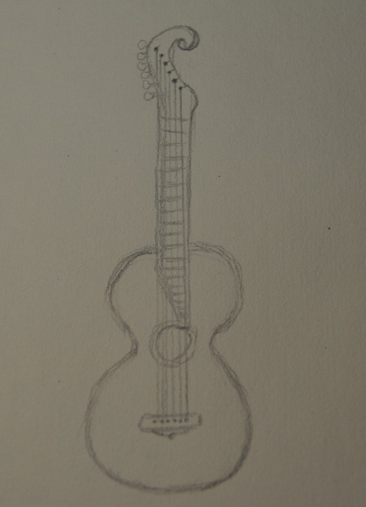 Sketch of a Martin Guitar