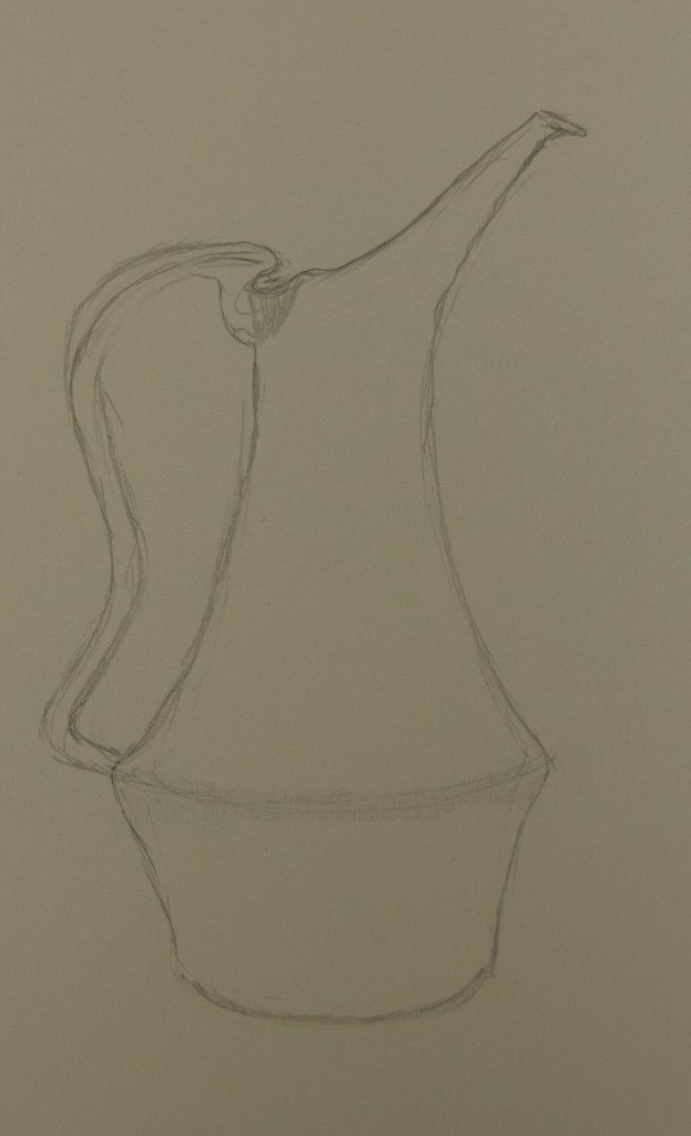 sketch of the bronze oinochoe
