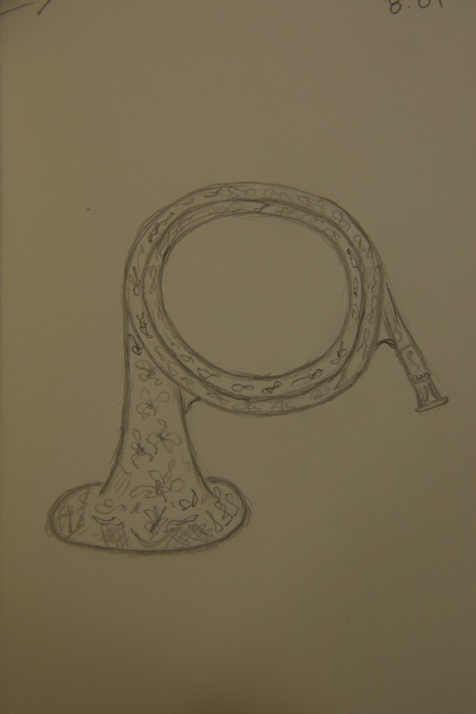 Sketch of the ceramic horn